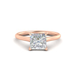 Load image into Gallery viewer, comfort-fit-princess-cut-solitaire-engagement-ring-in-rose-gold-FD11296PRR-NL-RG