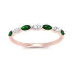 Load image into Gallery viewer, common-prong-elongated-emerald-wedding-ring-in-FD9939BGEMGR-NL-RG