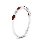 Load image into Gallery viewer, common-prong-elongated-ruby-wedding-ring-in-FD9939BGRUDR-NL-WG