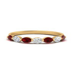 Load image into Gallery viewer, common-prong-elongated-ruby-wedding-ring-in-FD9939BGRUDR-NL-YG