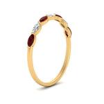 Load image into Gallery viewer, common-prong-elongated-ruby-wedding-ring-in-FD9939BGRUDR-NL-YG