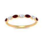 Load image into Gallery viewer, common-prong-elongated-ruby-wedding-ring-in-FD9939BGRUDR-NL-YG