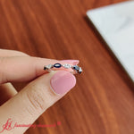 Load image into Gallery viewer, common-prong-elongated-sapphire-wedding-ring-in-white-gold-FD9939BG