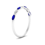 Load image into Gallery viewer, common-prong-elongated-sapphire-wedding-ring-in-FD9939BGSABL-NL-WG