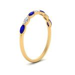Load image into Gallery viewer, common-prong-elongated-sapphire-wedding-ring-in-FD9939BGSABL-NL-YG