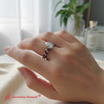 Load image into Gallery viewer, common-prong-pear-engagement-and-wedding-ring-set-with-ruby-in-14k-white-gold-fdens3023pe