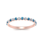Load image into Gallery viewer, common-prong-thin-round-diamond-wedding-band-with-blue-topaz-in-FDENS3023BGICBLTO-NL-RG