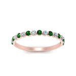 Load image into Gallery viewer, common-prong-thin-round-diamond-wedding-band-with-emerald-in-FDENS3023BGEMGR-NL-RG