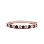 Load image into Gallery viewer, common-prong-thin-round-diamond-wedding-band-with-ruby-in-FDENS3023BGRUDR-NL-RG