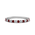 Load image into Gallery viewer, common-prong-thin-round-diamond-wedding-band-with-ruby-in-FDENS3023BGRUDR-NL-WG