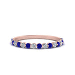 Load image into Gallery viewer, common-prong-thin-round-diamond-wedding-band-with-sapphire-in-FDENS3023BGSABL-NL-RG