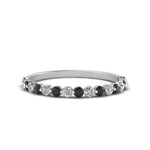Load image into Gallery viewer, common-prong-thin-round-wedding-band-with-black-diamond-in-FDENS3023BGBLACK-NL-WG