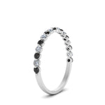 Load image into Gallery viewer, common-prong-thin-round-wedding-band-with-black-diamond-in-FDENS3023BGBLACK-NL-WG