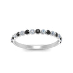Load image into Gallery viewer, common-prong-thin-round-wedding-band-with-black-diamond-in-FDENS3023BGBLACK-NL-WG