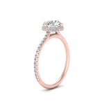 Load image into Gallery viewer, compass-point-under-halo-diamond-engagement-ring-in-rose-gold-FDENR2147RORANGLE2-NL-RG