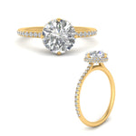 Load image into Gallery viewer, compass-point-under-halo-diamond-engagement-ring-in-yellow-gold-FDENR2147RORANGLE3-NL-YG