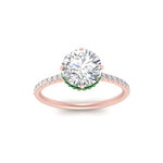 Load image into Gallery viewer, compass-point-under-halo-diamond-engagement-ring-with-emerald-in-rose-gold-FDENR2147RORGEMGRANGLE5-NL-RG