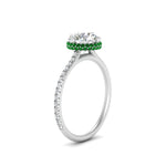 Load image into Gallery viewer, compass-point-under-halo-diamond-engagement-ring-with-emerald-in-white-gold-FDENR2147RORGEMGRANGLE2-NL-WG