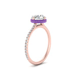 Load image into Gallery viewer, compass-point-under-halo-diamond-engagement-ring-with-purple-topaz-in-rose-gold-FDENR2147RORGVITOANGLE2-NL-RG