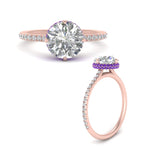 Load image into Gallery viewer, compass-point-under-halo-diamond-engagement-ring-with-purple-topaz-in-rose-gold-FDENR2147RORGVITOANGLE3-NL-RG