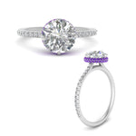 Load image into Gallery viewer, compass-point-under-halo-diamond-engagement-ring-with-purple-topaz-in-white-gold-FDENR2147RORGVITOANGLE3-NL-WG