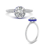 Load image into Gallery viewer, compass-point-under-halo-diamond-engagement-ring-with-sapphire-in-white-gold-FDENR2147RORGSABLANGLE3-NL-WG