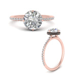 Load image into Gallery viewer, compass-point-under-halo-engagement-ring-with-black-diamond-in-rose-gold-FDENR2147RORGBLACKANGLE3-NL-RG