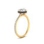 Load image into Gallery viewer, compass-point-under-halo-engagement-ring-with-black-diamond-in-yellow-gold-FDENR2147RORGBLACKANGLE2-NL-YG