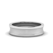 Concave Mens Wedding Ring
