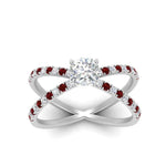 Load image into Gallery viewer, cross-band-cushion-cut-engagment-ring-with-ruby-white-gold-FD9890CURGRUDRANGLE5-NL-WG_736d6d8d-ac7b-4f6b-82ed-8e51214b83b4.jpg?v=1760525946