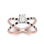 Load image into Gallery viewer, cross-band-emerald-cut-engagment-ring-with-black-diamond-rose-gold-FD9890EMRGBLACKANGLE5-NL-RG_be87fd69-dff1-4619-a180-f1a87c618bee.jpg?v=1760525946