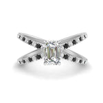 Load image into Gallery viewer, cross-band-emerald-cut-engagment-ring-with-black-diamond-white-gold-FD9890EMRGBLACK-NL-WG_3c74ec61-c187-4d97-89c8-bb3ece1d39b8.jpg?v=1760525879