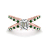 Load image into Gallery viewer, cross-band-emerald-cut-engagment-ring-with-emerald-rose-gold-FD9890EMRGEMGR-NL-RG_490a83d2-3e70-45fb-b09a-e0615587c8bc.jpg?v=1760525879