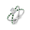 Load image into Gallery viewer, cross-band-emerald-cut-engagment-ring-with-emerald-white-gold-FD9890EMRGEMGRANGLE2-NL-WG_84e0340a-b525-443a-9964-ba2170ef9f61.jpg?v=1760525946