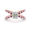 Load image into Gallery viewer, cross-band-emerald-cut-engagment-ring-with-pink-sapphire-rose-gold-FD9890EMRGSADRPI-NL-RG_aab06518-ee87-49eb-963e-c9e0e35acd06.jpg?v=1760525879