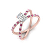 Load image into Gallery viewer, cross-band-emerald-cut-engagment-ring-with-pink-sapphire-rose-gold-FD9890EMRGSADRPIANGLE2-NL-RG_55ed8a24-5776-4545-8973-e353419d68e3.jpg?v=1760525879