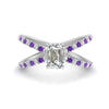 Load image into Gallery viewer, cross-band-emerald-cut-engagment-ring-with-purple-topaz-white-gold-FD9890EMRGVITO-NL-WG_06f9ab67-8d9a-4166-9808-6bb9c39b5ad4.jpg?v=1760525946