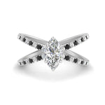 Load image into Gallery viewer, cross-band-marquise-cut-engagment-ring-with-black-diamond-white-gold-FD9890MQRGBLACK-NL-WG_cc7a1813-2220-4e31-9f3f-70380903a6dd.jpg?v=1760525899