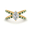 Load image into Gallery viewer, cross-band-marquise-cut-engagment-ring-with-emerald-yellow-gold-FD9890MQRGEMGR-NL-YG_48def1be-ca67-4046-80d3-4150bc724106.jpg?v=1760525898