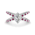 Load image into Gallery viewer, cross-band-marquise-cut-engagment-ring-with-pink-sapphire-white-gold-FD9890MQRGSADRPI-NL-WG_943952a0-5eed-4bf4-bd92-57e54f05f1cb.jpg?v=1760525898