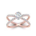 Load image into Gallery viewer, cross-band-oval-shaped-engagment-ring-rose-gold-FD9890OVRANGLE5-NL-RG.jpg?v=1760525778