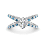 Load image into Gallery viewer, cross-band-oval-shaped-engagment-ring-with-blue-topaz-white-gold-FD9890OVRGICBLTO-NL-WG.jpg?v=1760525778