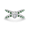 Load image into Gallery viewer, cross-band-oval-shaped-engagment-ring-with-emerald-white-gold-FD9890OVRGEMGR-NL-WG_702b53dd-b247-493d-b26a-9a7fe137764d.jpg?v=1760525908