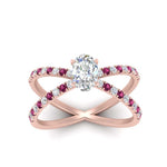 Load image into Gallery viewer, cross-band-oval-shaped-engagment-ring-with-pink-sapphire-rose-gold-FD9890OVRGSADRPIANGLE5-NL-RG.jpg?v=1760525778