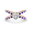 Load image into Gallery viewer, cross-band-oval-shaped-engagment-ring-with-sapphire-rose-gold-FD9890OVRGSABL-NL-RG_8519f112-7e74-4269-bec6-733b8bf101d3.jpg?v=1760525908