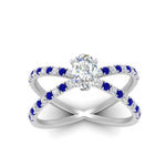 Load image into Gallery viewer, cross-band-oval-shaped-engagment-ring-with-sapphire-white-gold-FD9890OVRGSABLANGLE5-NL-WG.jpg?v=1760525778