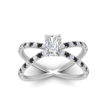Load image into Gallery viewer, cross-band-radiant-cut-engagment-ring-with-black-diamond-white-gold-FD9890RARGBLACKANGLE5-NL-WG.jpg?v=1760525827