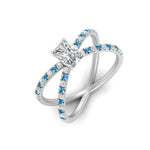 Load image into Gallery viewer, cross-band-radiant-cut-engagment-ring-with-blue-topaz-white-gold-FD9890RARGICBLTOANGLE2-NL-WG.jpg?v=1760525827