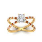 Load image into Gallery viewer, cross-band-radiant-cut-engagment-ring-with-orange-sapphire-yellow-gold-FD9890RARGSAORANGLE5-NL-YG.jpg?v=1760525827
