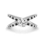 Load image into Gallery viewer, cross-band-round-cut-engagment-ring-with-black-diamond-white-gold-FD9890RORGBLACK-NL-WG_a25abdff-68b5-449b-8a86-91595de2d786.jpg?v=1760525945
